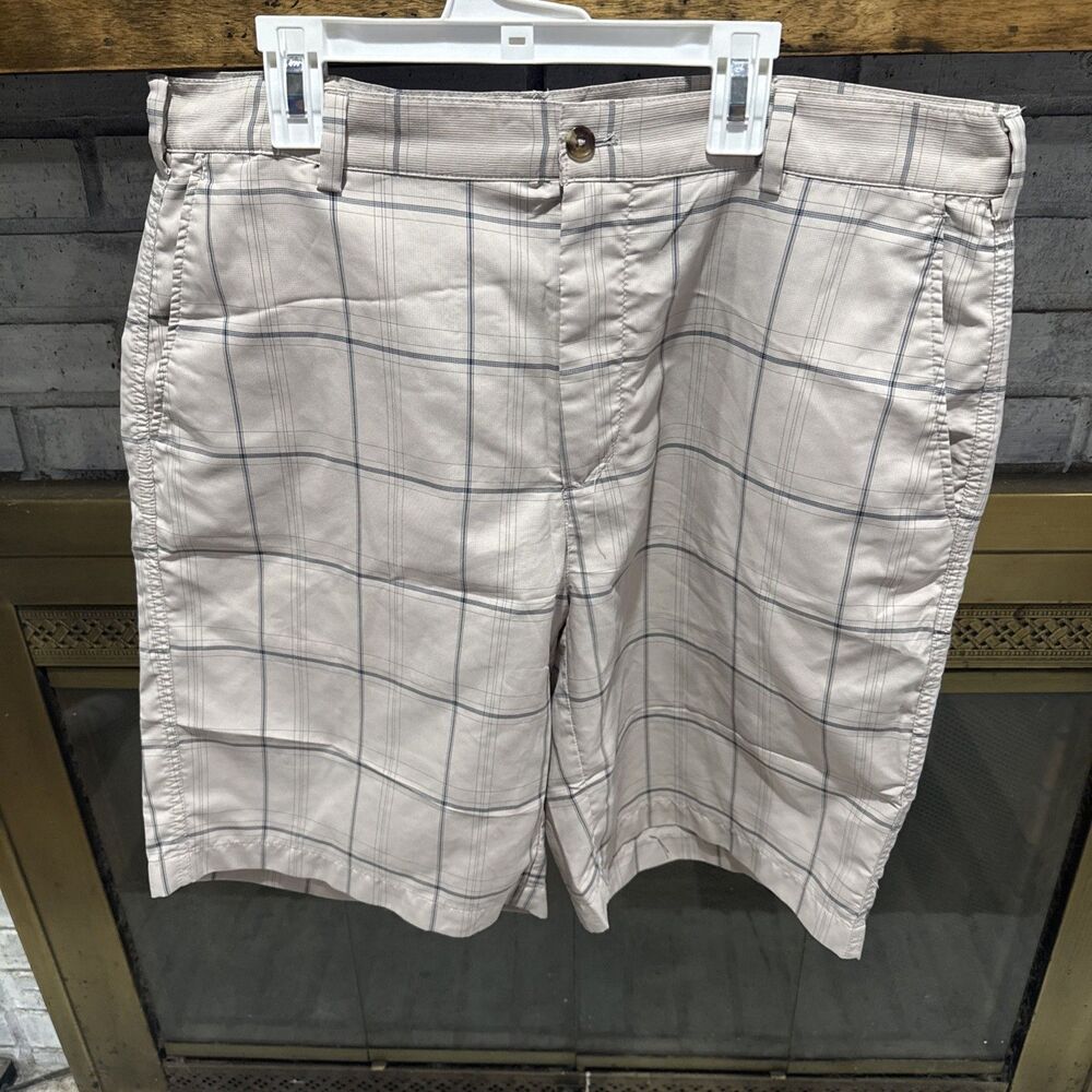 Men’s Ping Golf Chino Shorts Tan Striped Size 34